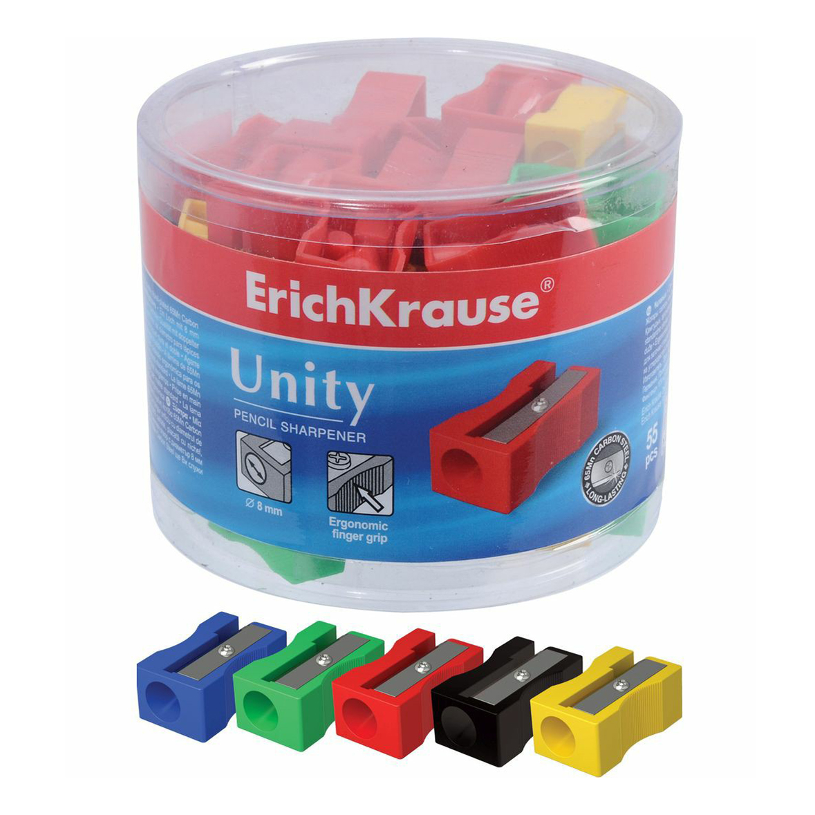 фото Точилка erich krause unity 1 отверстие в ассортименте erichkrause