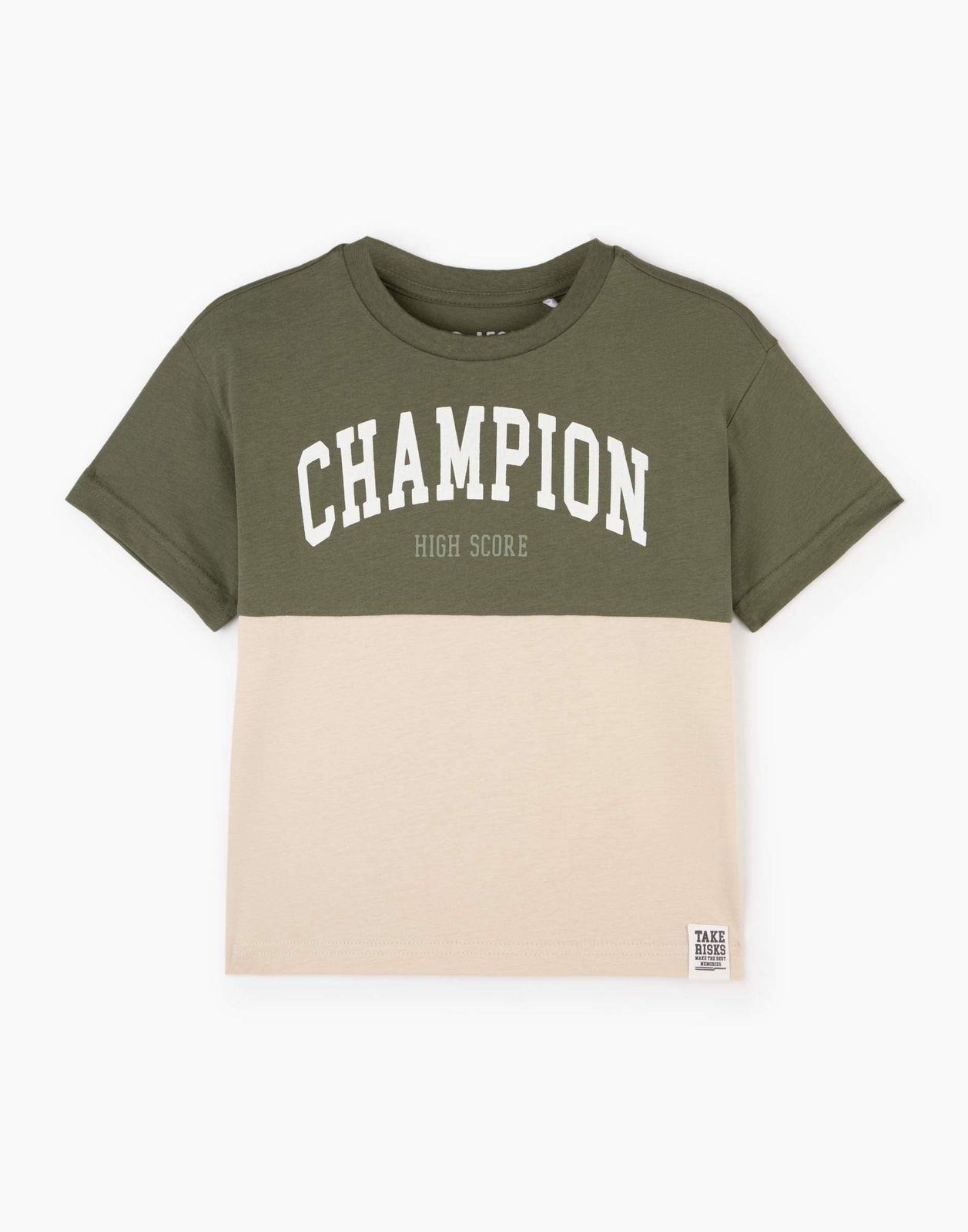 

Футболка для мальчика Gloria Jeans BKT015408 хаки/бежевый 18-24мес/92, Разноцветный, BKT015408