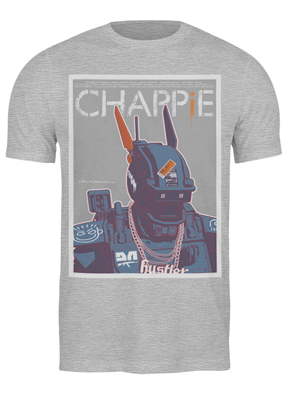 

Футболка мужская Printio Chappie / робот чаппи серая L, Серый, Chappie / робот чаппи