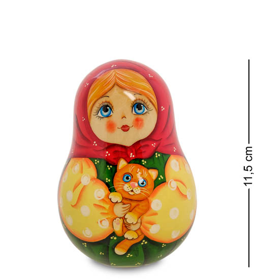 

Неваляшка Анастасия с котенком МР-24/44 113-706104, Разноцветный