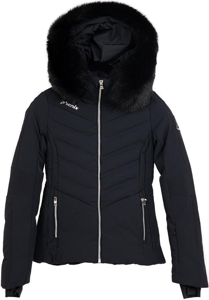 фото Горнолыжная куртка phenix diamond down jacket + мех лиса (bk1) (20/21) (черный)