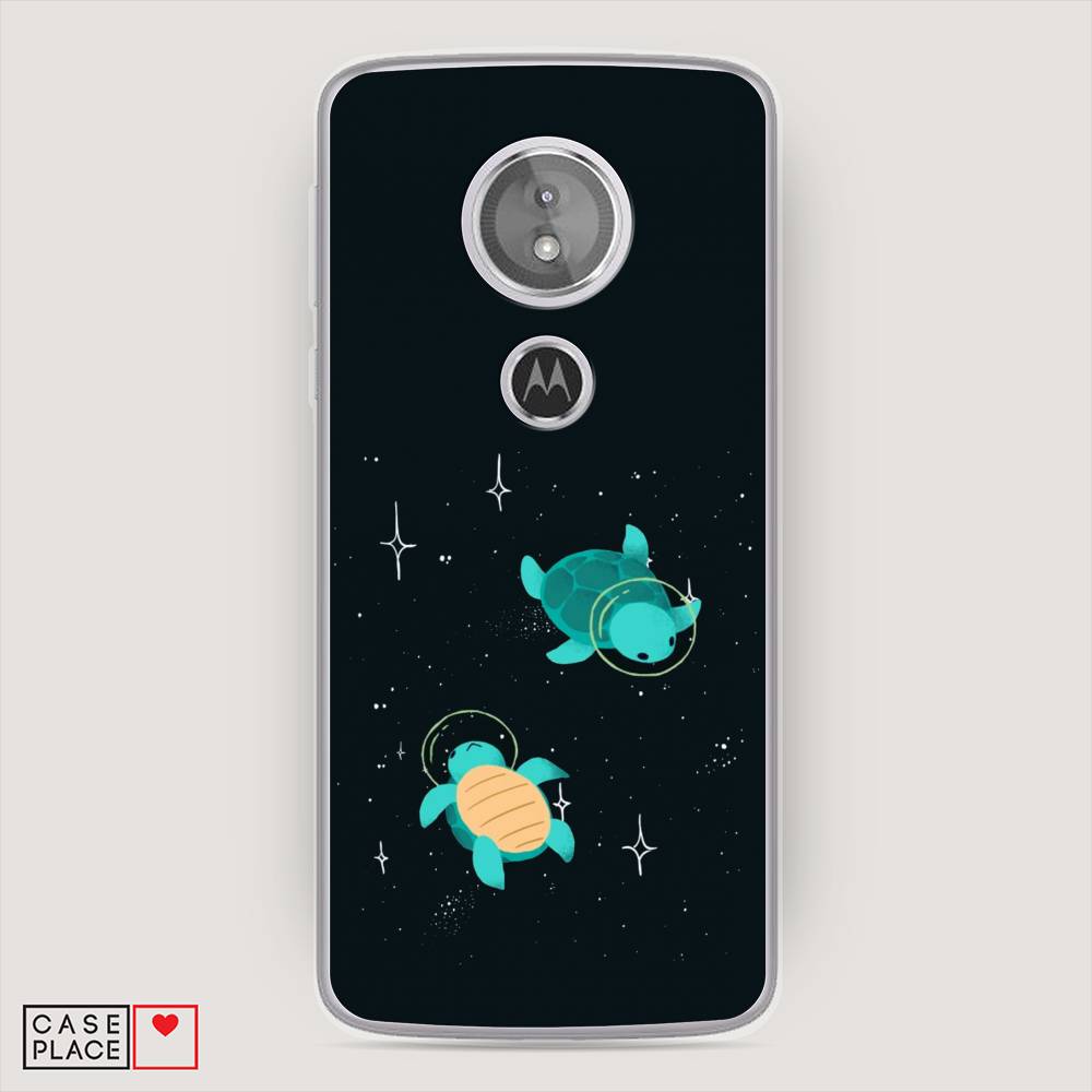 

Чехол Awog на Motorola Moto E5 / Моторола Мото E5 "Черепашки космонавты", Разноцветный, 241050-4