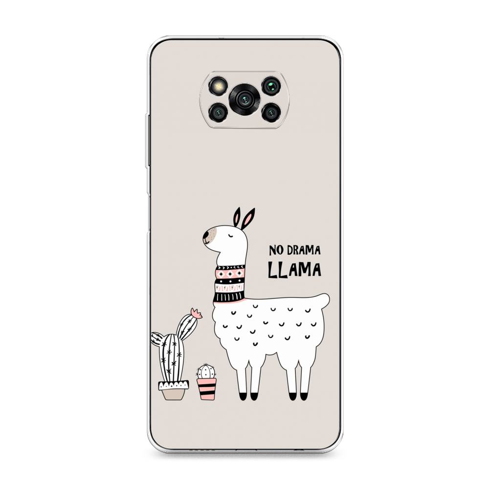 

Чехол Awog на Poco X3/X3 Pro "No drama LLama", Разноцветный, 310650-2