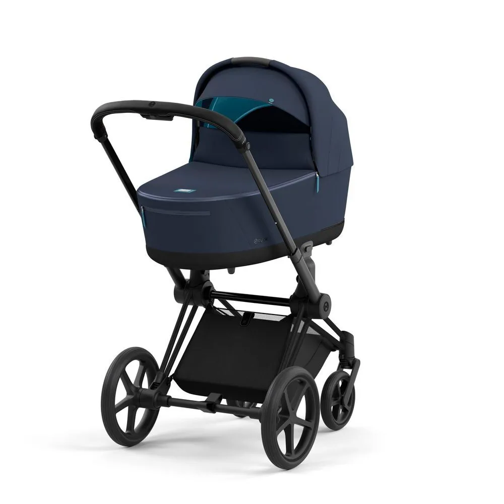 

Коляска 2 в 1 Cybex PRIAM IV Nautical Blue шасси Matt Black, IV-NB-MB-2v1