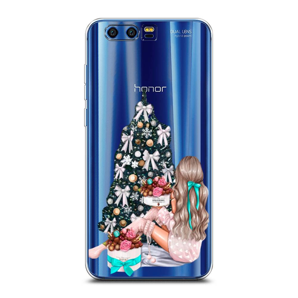 

Чехол на Honor 9 "New Year", Зеленый;бежевый;голубой, 62450-5