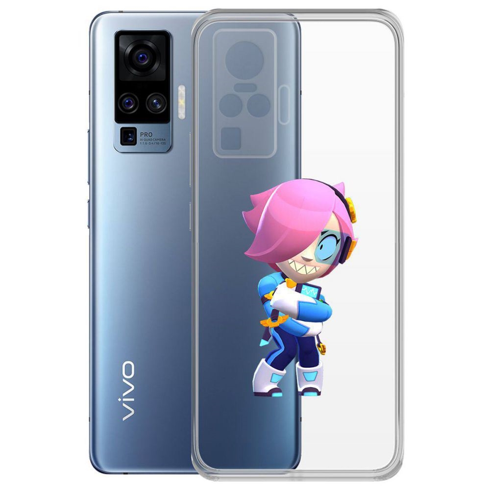 

Чехол-накладка Brawl Stars-Колетт Навигатор для Vivo X50 Pro, Прозрачный