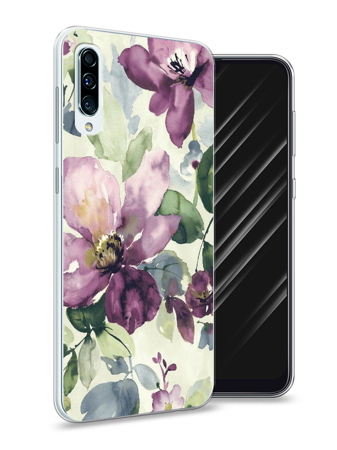 

Чехол Awog на Samsung Galaxy A50 "Сиреневые цветы-акварель", Разноцветный, 27750-10