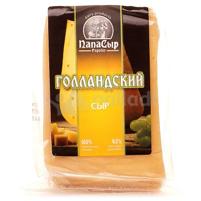 

Сыр твердый Папа Сыр Голландский 45% 200 г