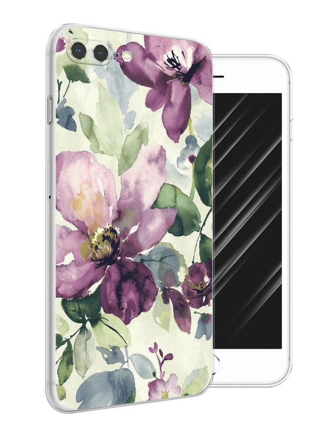 

Чехол Awog на Apple iPhone 7 Plus / Айфон 7 Plus "Сиреневые цветы-акварель", Разноцветный, 10750-10