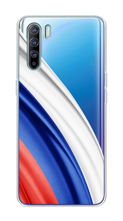 

Чехол на Oppo A91/Reno 3 "Флаг России уголок", Белый;синий;красный;прозрачный, 252450-1