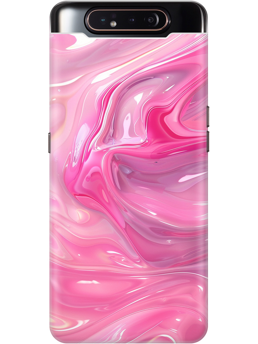 

Силиконовый чехол на Samsung Galaxy A80 / A90 с принтом "Розовые волны", Прозрачный;розовый, 721421531