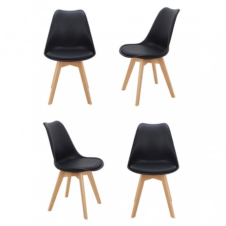 

Комплект стульев 4 шт. Bradex Eames, черный, Eames