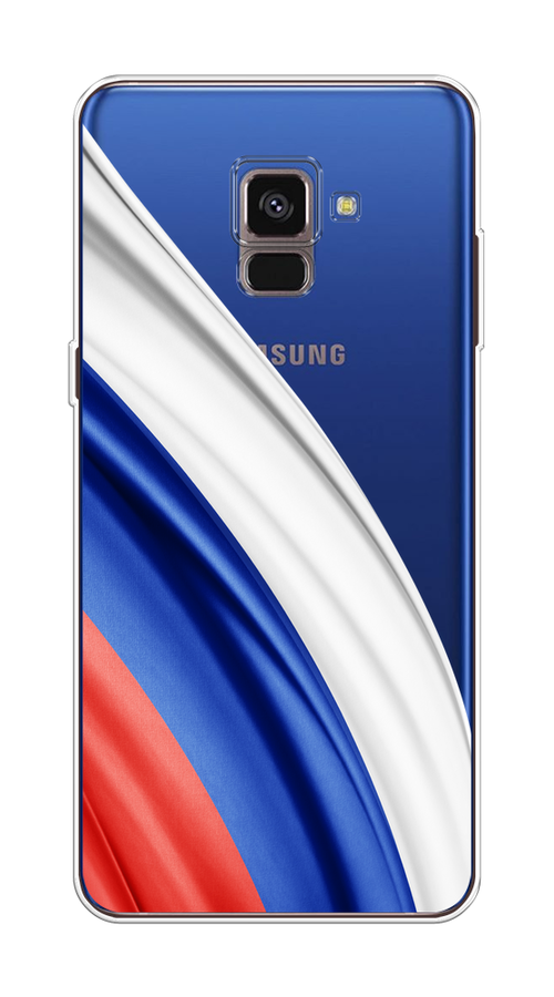 

Чехол на Samsung Galaxy A8 2018 "Флаг России уголок", Белый;синий;красный;прозрачный, 25450-1