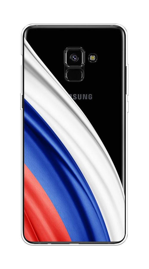 

Чехол на Samsung Galaxy A8 Plus 2018 "Флаг России уголок", Белый;синий;красный;прозрачный, 25550-1