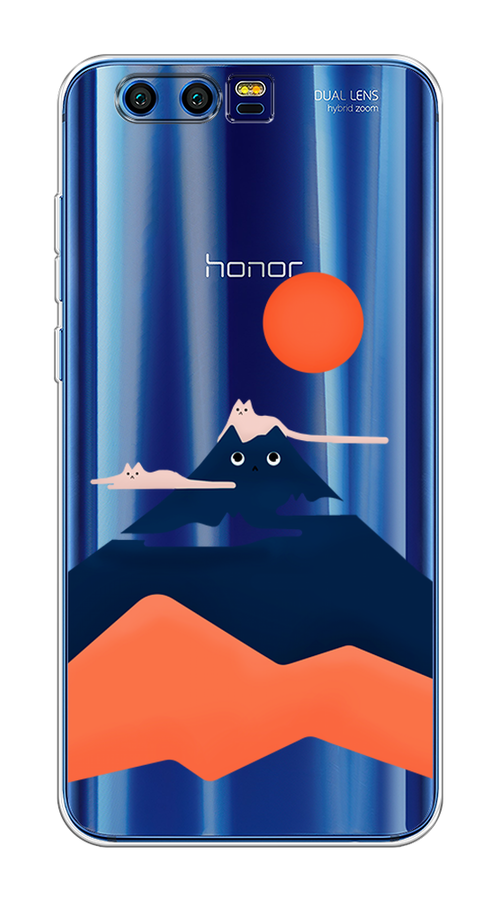 

Чехол на Honor 9 "Кот-гора", Черный;оранжевый, 62450-4
