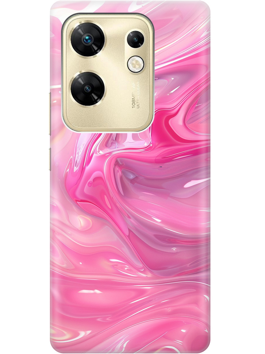 

Силиконовый чехол на Infinix Zero 30 4G с принтом "Розовые волны", Прозрачный;розовый, 778687931
