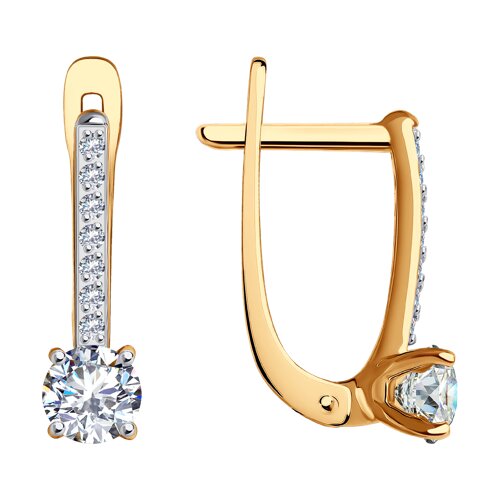 

Серьги из золота TEO MAORI 829841, фианит, 829841