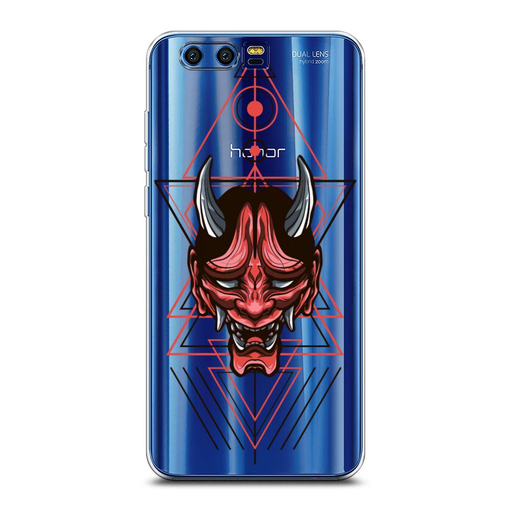 

Чехол на Honor 9 "Hanya Oni mask", Серый;красный;черный, 62450-4