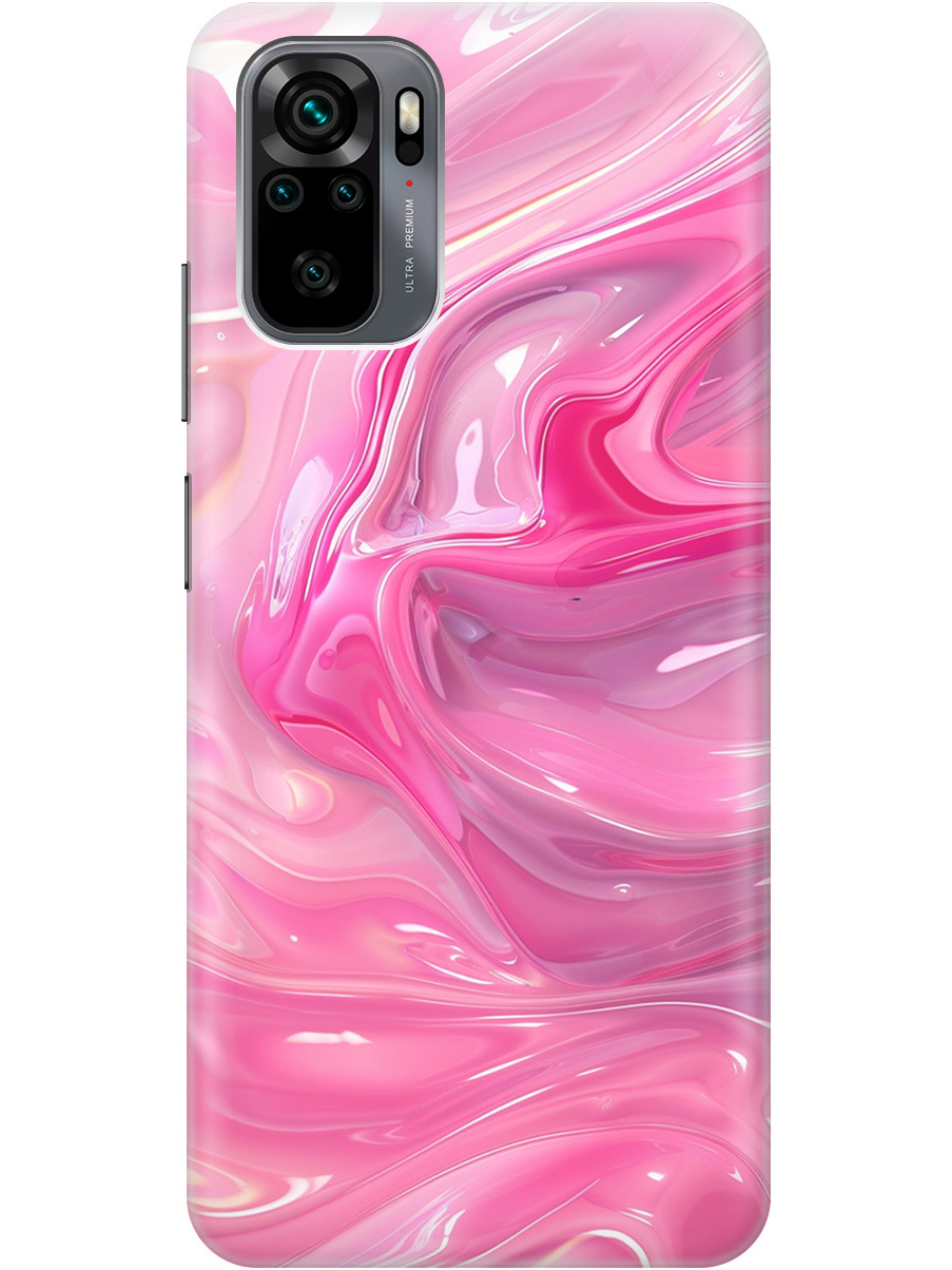 

Силиконовый чехол на Xiaomi Redmi Note 10 / Note 10S / Poco M5s с принтом "Розовые волны", Прозрачный;розовый, 725168231