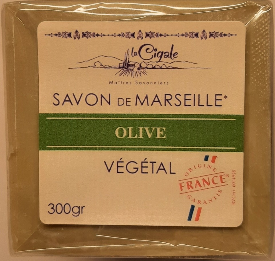 Мыло марсельское LA CIGALE Растительное Олива 300 г мыло твердое la cigale оливковое органическое экологичное 100 г cigale bio франция