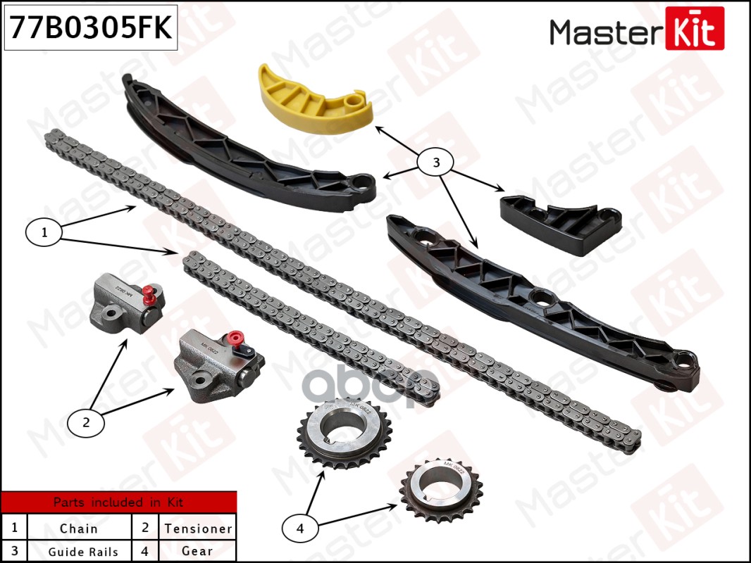 

Комплект Цепи Грм MASTERKIT 77b0305fk