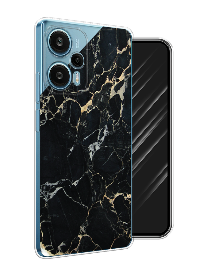 

Чехол Awog на Xiaomi Redmi Note 12 Turbo, Poco F5 "Черный мрамор уголок", Черный;золотистый, 318750-1