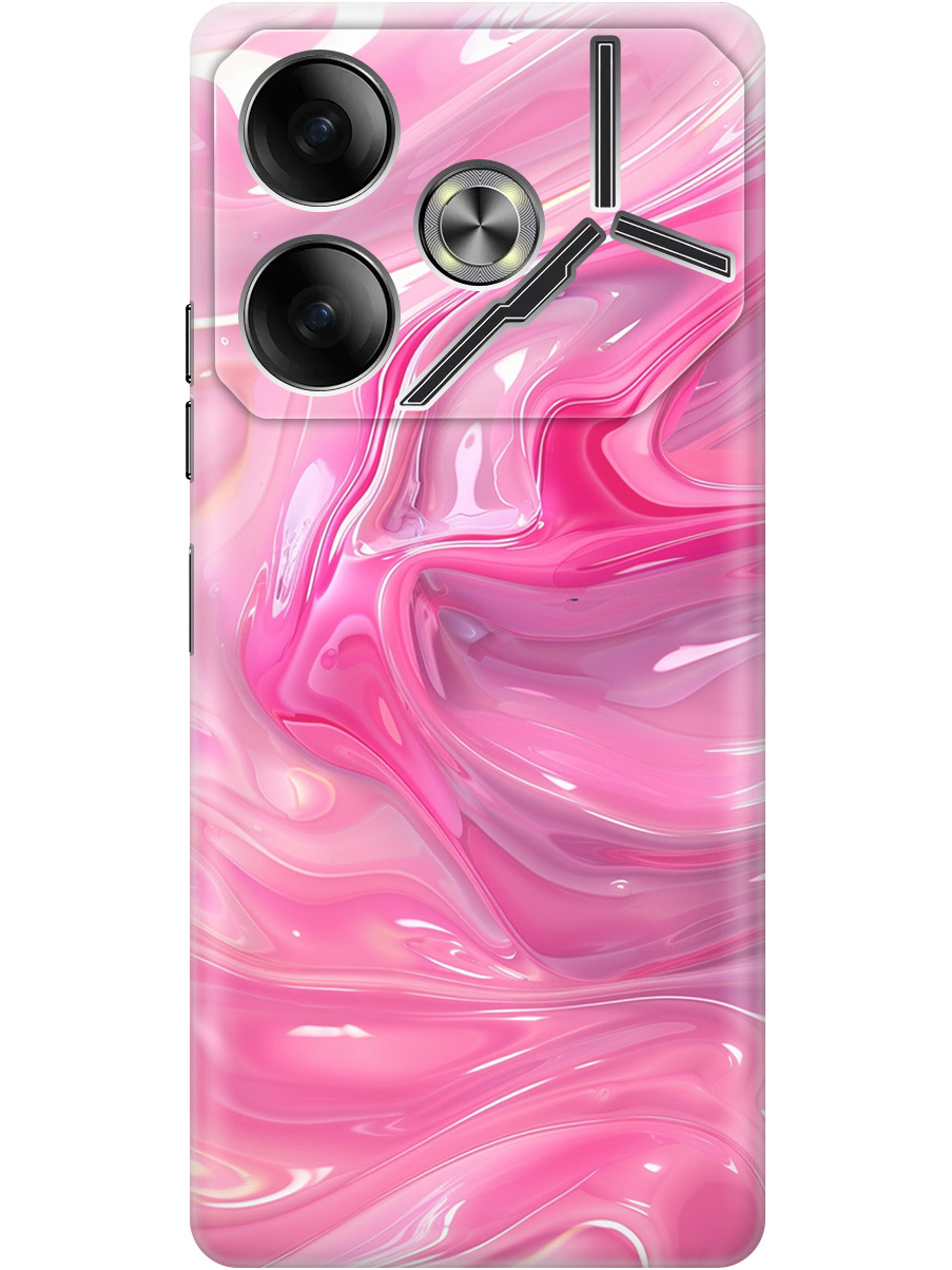 

Силиконовый чехол на Tecno Pova 6 с принтом "Розовые волны", Прозрачный;розовый, 782634231