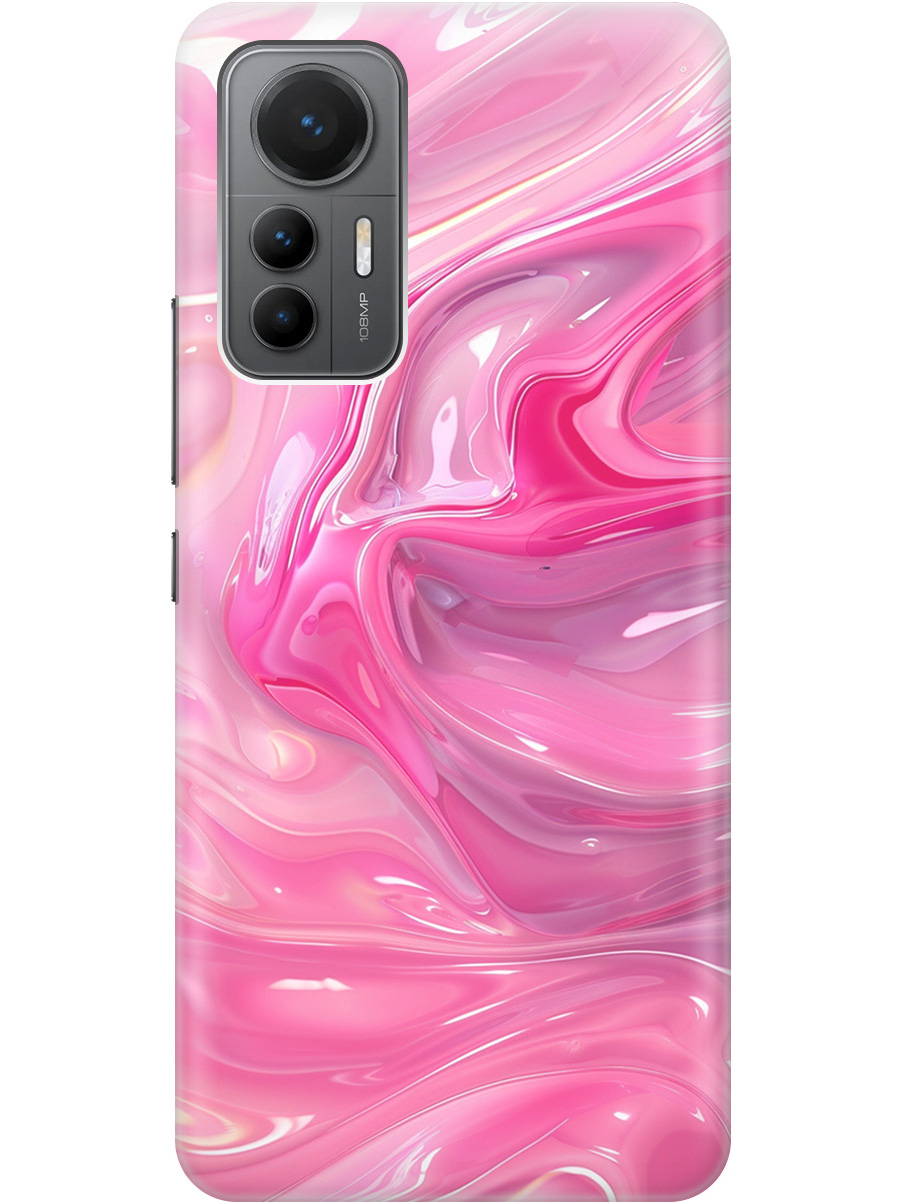 

Силиконовый чехол на Xiaomi 12 Lite с принтом "Розовые волны", Прозрачный;розовый, 740133331