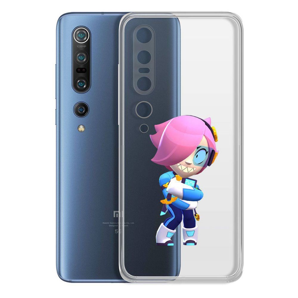 

Чехол-накладка Brawl Stars-Колетт Навигатор для Xiaomi Mi 10/Mi 10 Pro, Прозрачный