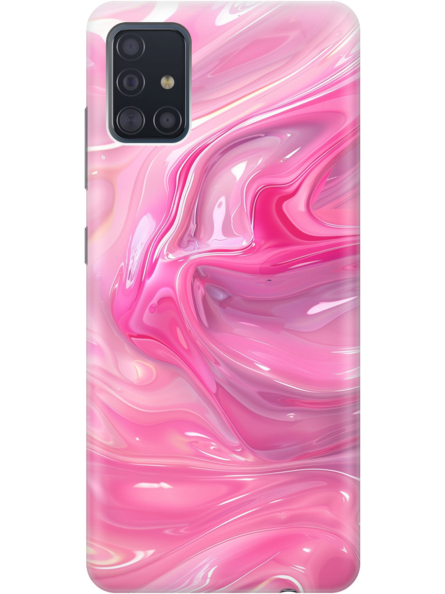

Силиконовый чехол на Samsung Galaxy A51 с принтом "Розовые волны", Прозрачный;розовый, 722409131