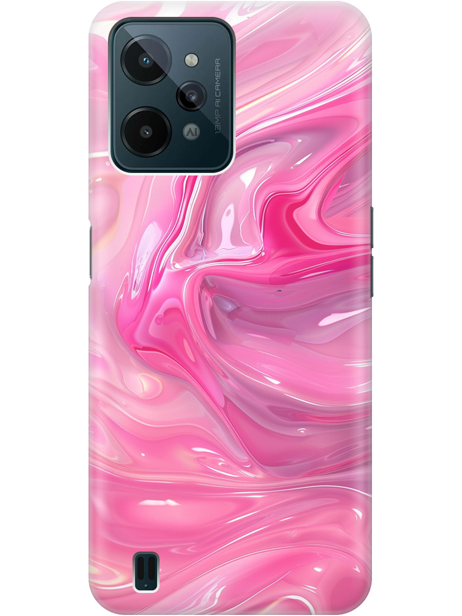 

Силиконовый чехол на realme C31 с принтом "Розовые волны", Прозрачный;розовый, 766400331
