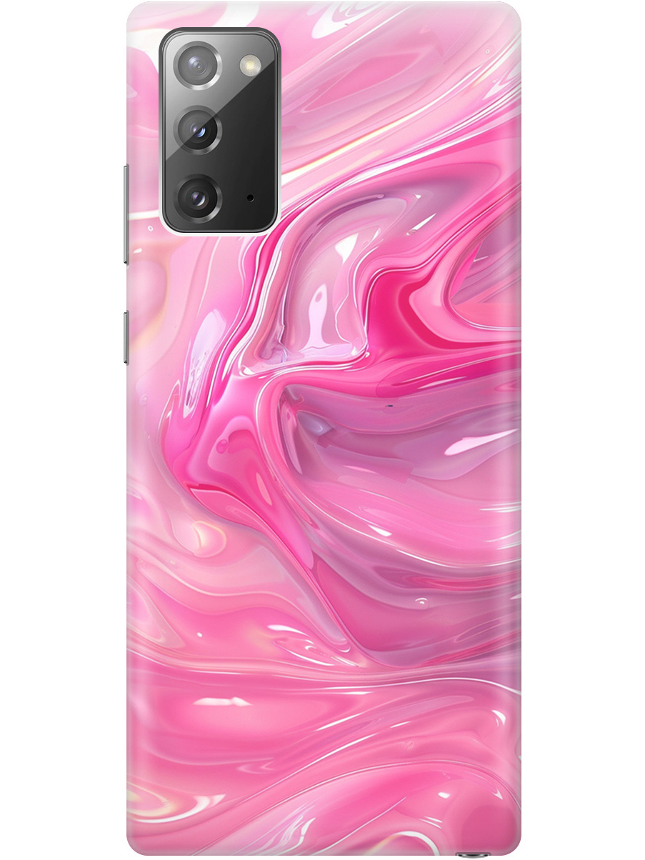 

Силиконовый чехол на Samsung Galaxy Note 20 с принтом "Розовые волны", Прозрачный;розовый, 723276331