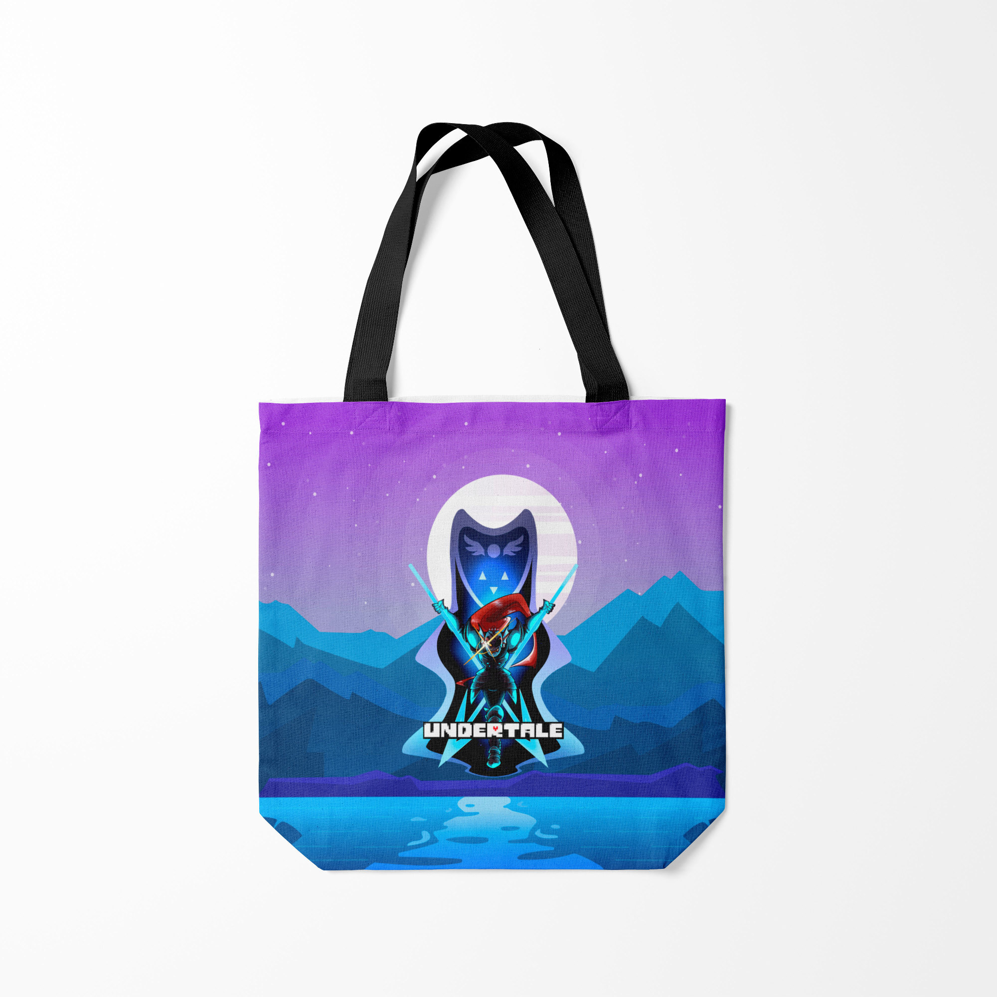 

Сумка шoппер унисекс Burnettie Undertale, фиолетовый; голубой, Undertale