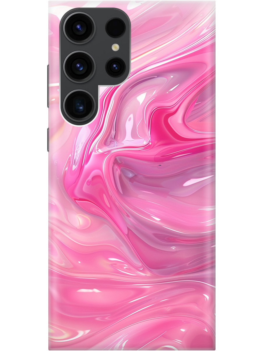 

Силиконовый чехол на Samsung Galaxy S23 Ultra с принтом "Розовые волны", Прозрачный;розовый, 767959431