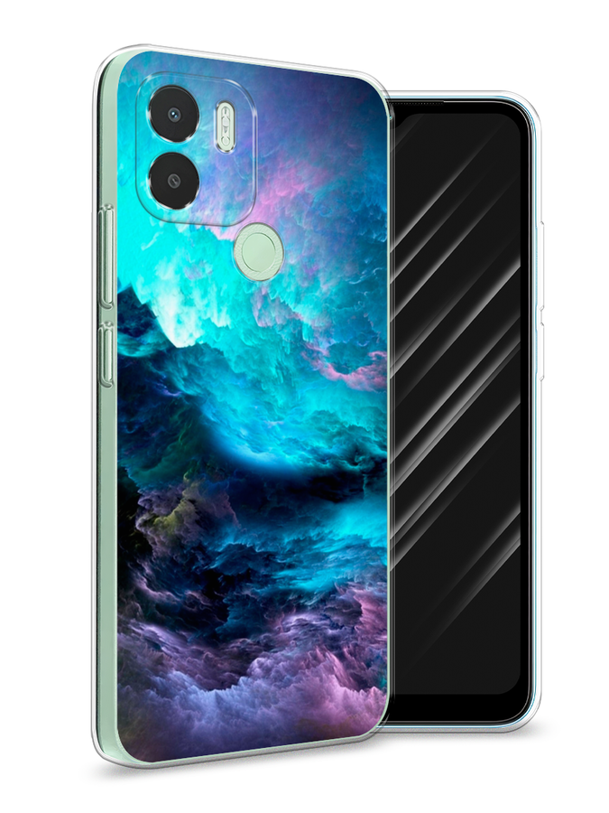 

Чехол Awog на Xiaomi Redmi A1+/Redmi A2+, Poco C51/C50 "Бирюзовое небо", Бирюзовый;фиолетовый;черный, 319450-1