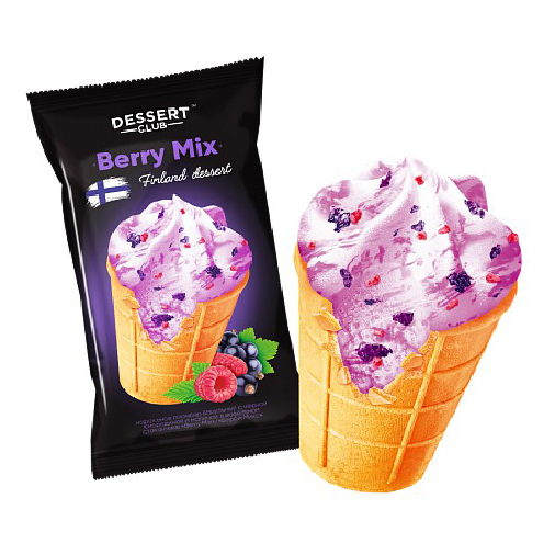 

Мороженое пломбир Dessert Club Berry Mix черная смородина малина, 90 г