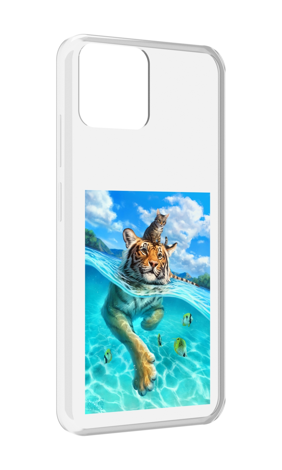 

Чехол MyPads Кот-на-тигре для Blackview A95, Прозрачный, Tocco