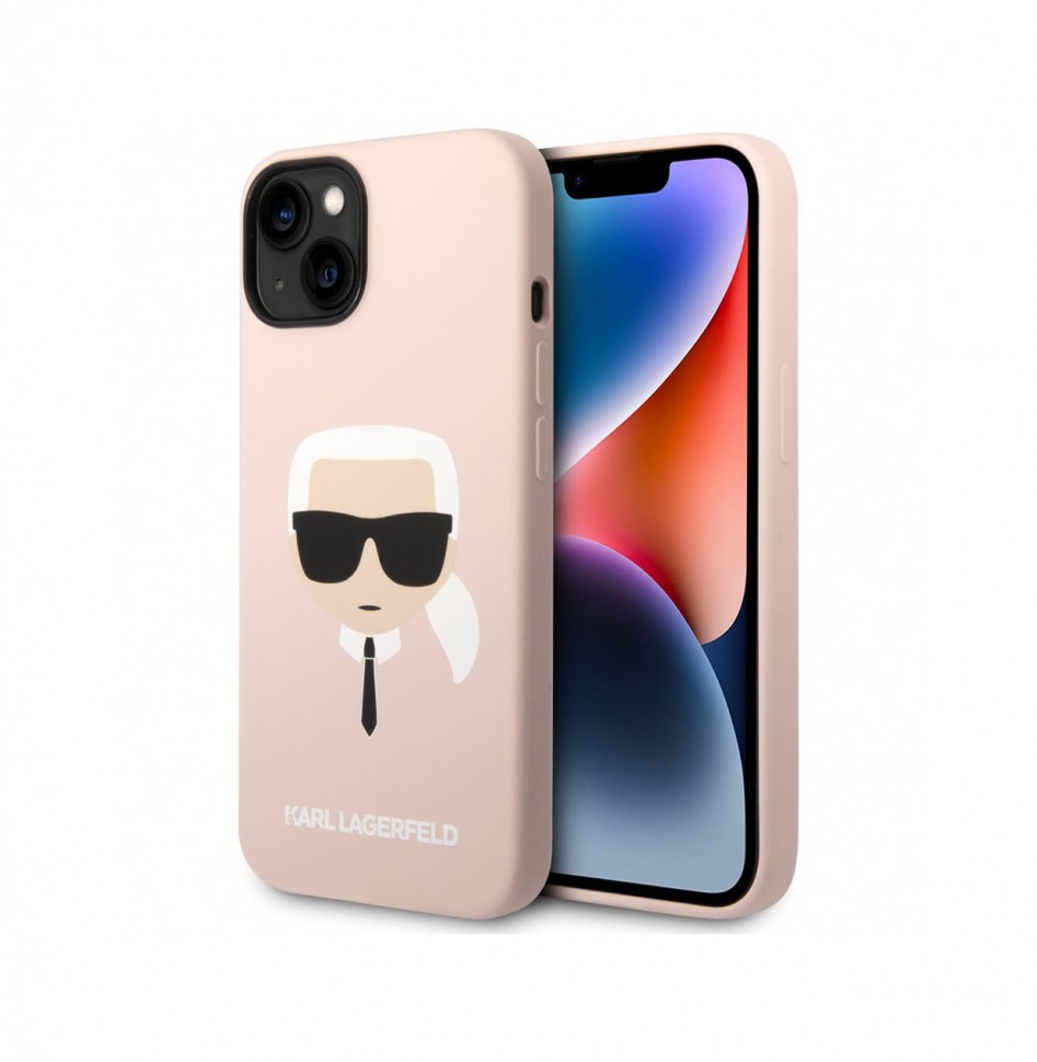 

Чехол Karl Lagerfeld Liquid silicone Karl's Head Hard для iPhone 14 Plus, Розовый, Liquid silicone Karl's Head Hard