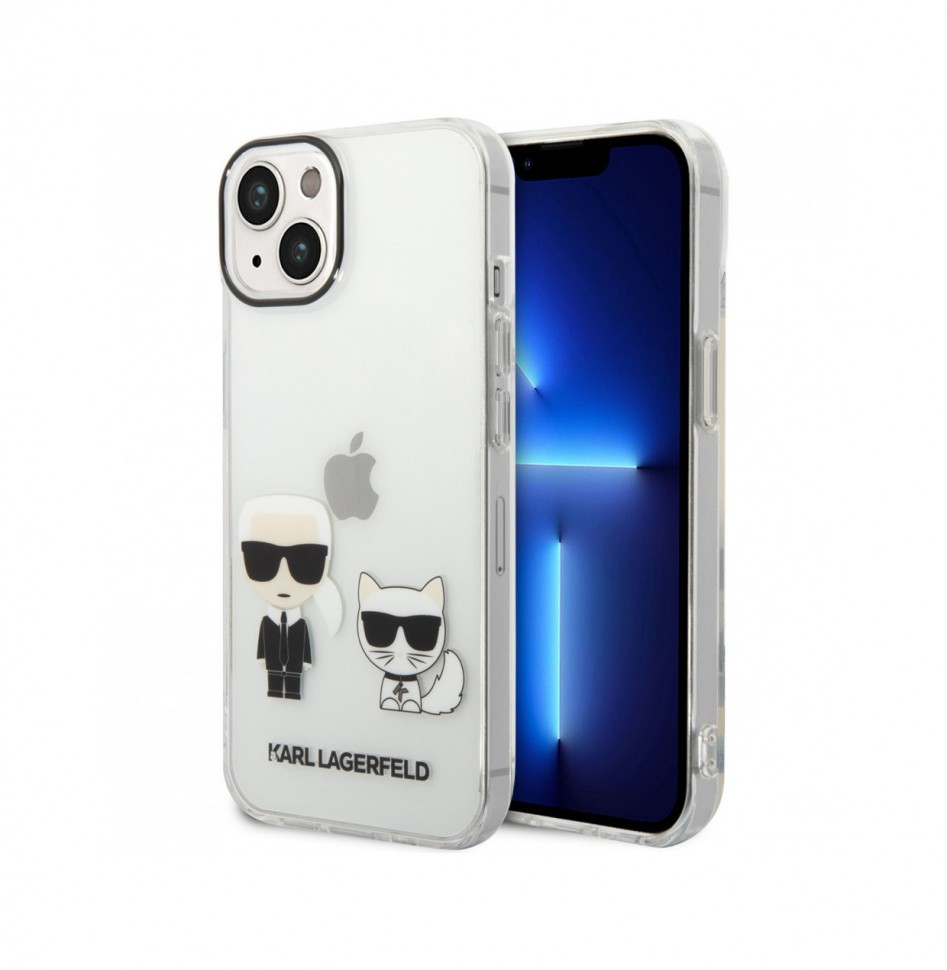 Чехол Karl Lagerfeld PC/TPU Karl & Choupette Hard для iPhone 14 Plus, Прозрачный