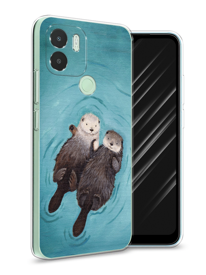

Чехол Awog на Xiaomi Redmi A1+/Redmi A2+, Poco C51/C50 "Парочка бобров", Голубой, 319450-1