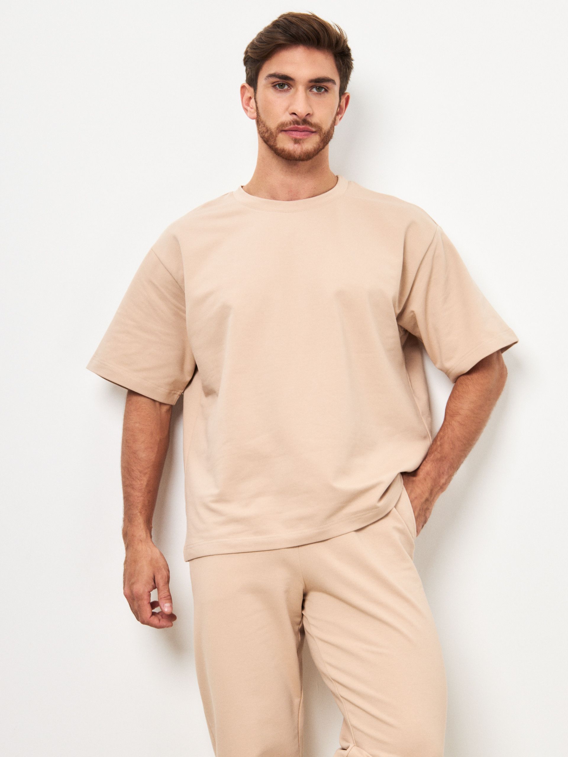 

Футболка мужская MOM №1 88-2151 бежевая 3XL, Бежевый, 88-2151