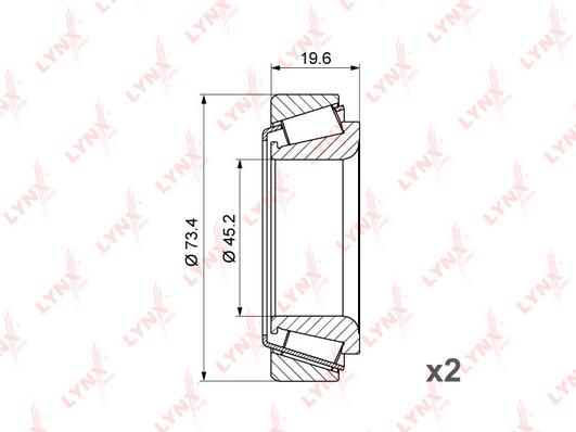 

Подшипник передней ступицы комплект Mitsubishi Pajero II/Pajero II Canvas Top/Pajero Sport