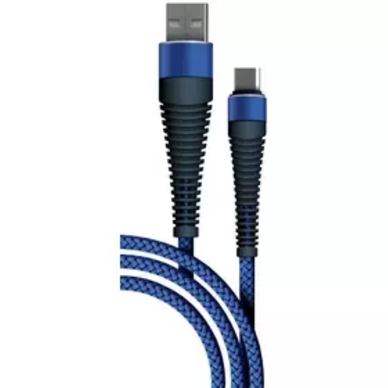 Кабель BoraSCO USB - Micro USB 3А, 1 м, синий (38501)
