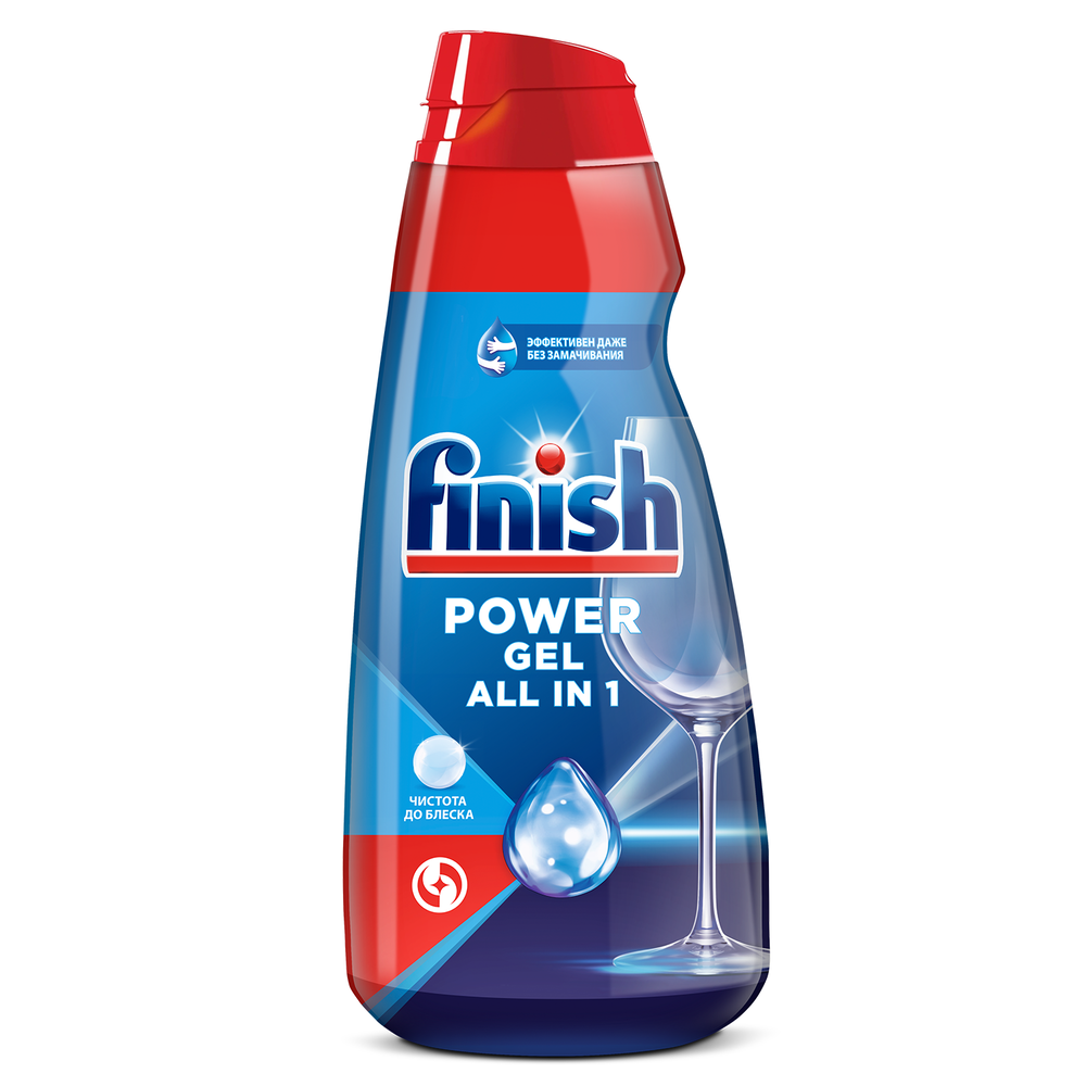 фото Гель для посудомоечной машины finish all-in-1 shine&protect 1 л