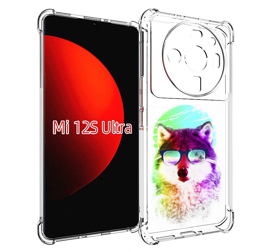

Чехол MyPads радужный волк детский для Xiaomi 12S Ultra, Прозрачный, Tocco