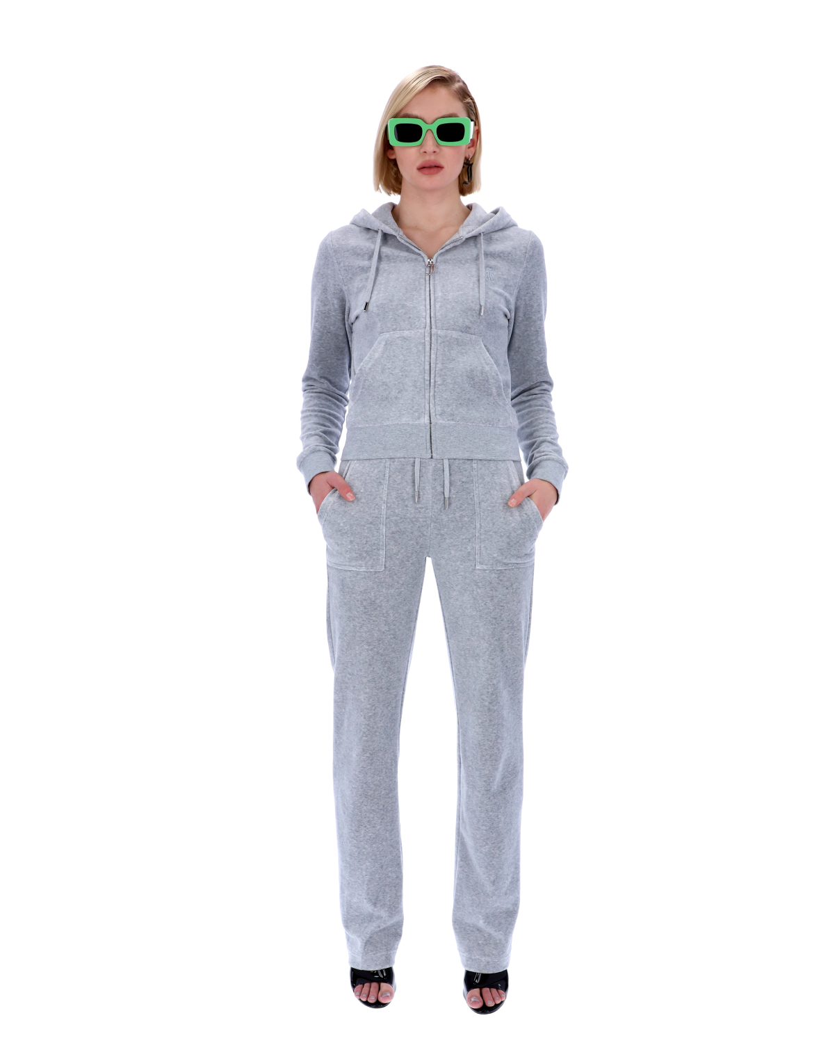 фото Толстовка женская juicy couture jcap176/108 серая 48 ru