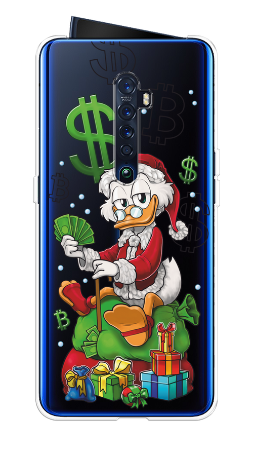 

Чехол на Oppo Reno 2 "Богатый санта Скрудж Макдак", Белый;красный;зеленый, 253550-1