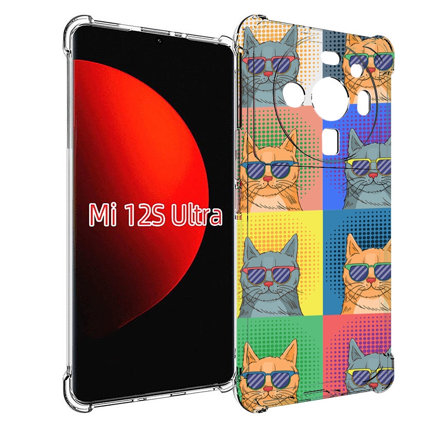 

Чехол MyPads разноцветные-коты для Xiaomi 12S Ultra, Прозрачный, Tocco