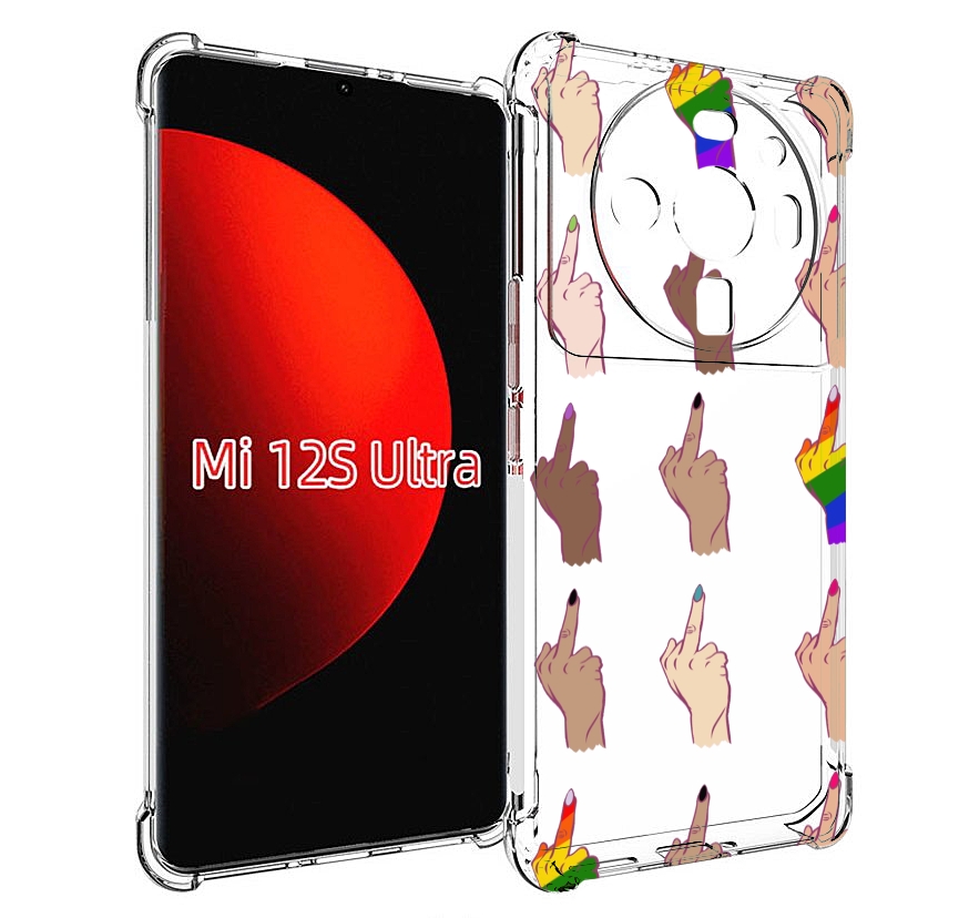 

Чехол MyPads разноцветные-руки для Xiaomi 12S Ultra, Прозрачный, Tocco