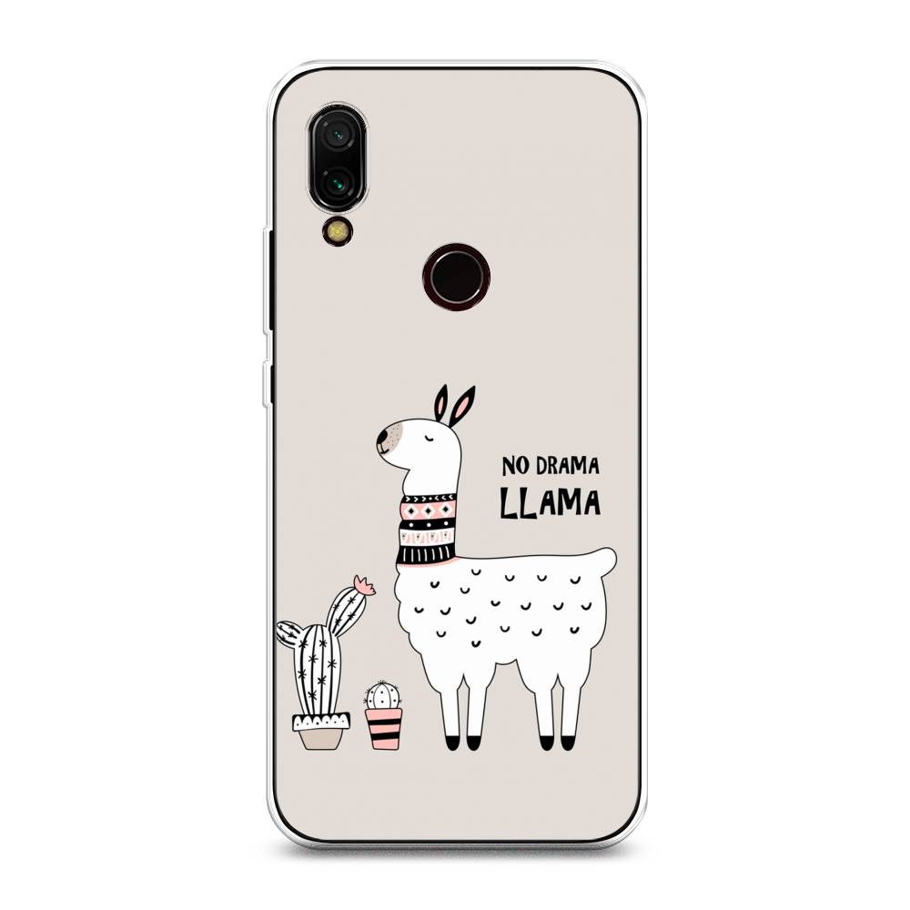 фото Силиконовый чехол "no drama llama" на xiaomi redmi 7 awog